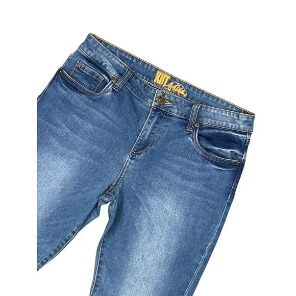 Kut from the Kloth Distressed High-Rise Skinny Ankle Jeans Size 10 - Picture 4 of 6